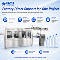 Machines de remplissage d'eau certifiées CE 4000 BPH pour usine d'eau pure, en acier inoxydable 316, production d'embouteillage automatique 3-en-1