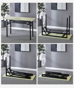DlandHome Modern <strong>Foldable</strong> Steel <strong>Computer</strong> Desk Workstation Conference <strong>Table</strong> Study Home Office Fully Assembled (47 Inches) - Product Image 3