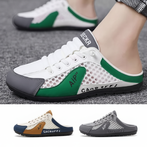 Sneakers mezza maglia da uomo comode scarpe da interno e pantofole per uso soggiorno - Product Image 1