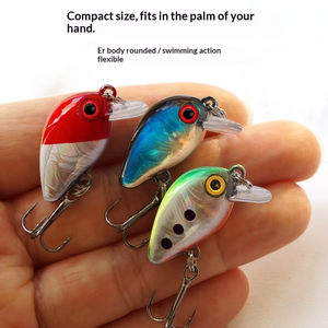 Leurre <span class=keywords><strong>Minnow</strong></span> 3cm <span class=keywords><strong>1</strong></span>.6g, Appât Artificiel Dur en Plastique avec Hameçons pour la Pêche à la Carpe, au Bar, à la Truite, au Tilapia en Eau Douce/Mer, Appât de Surface/Moyenne Profondeur - Product Image 4