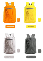 Sac à dos léger pliable en nylon imperméable Ripstop avec fermeture éclair, logo personnalisé, unisexe, pour randonnée, voyage, étudiant, sport, usage quotidien