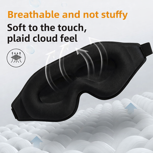Antifaz para Dormir con Bloqueo <span class=keywords><strong>Total</strong></span> de Luz, Cubre Ojos 3D, Súper Ligero, Ajustable, Ideal para Casa, Oficina, Viajes, Meditación, Yoga - Product Image 2