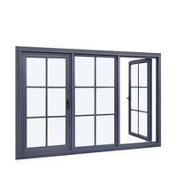 Fenêtre à battant en aluminium à rupture de pont thermique, résistante aux intempéries, pour villa, avec quincaillerie SIEGENIA, insonorisée, double vitrage, jalousie