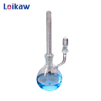Loikaw Lab 25ml 50ml Pycnomètre en verre Pycnomètre de laboratoire à gravité spécifique avec thermomètre