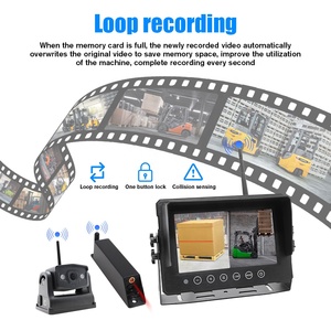 Système de caméra sans fil pour chariot élévateur avec enregistreur vidéo numérique et surveillance des angles morts, kit caméra de recul pour voiture 1080P - Product Image 4