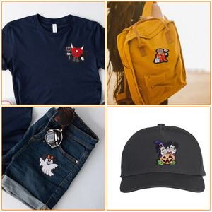 Hot bán tùy chỉnh DIY dễ thương nhân vật các bản vá lỗi thêu Chenille Hàng may mặc Phụ kiện cô gái các bản vá lỗi - Product Image 6