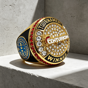 Anillos de Campeonato de Softbol Personalizados de Alta Calidad, Anillos de Hip <span class=keywords><strong>Hop</strong></span> de Metal Esmaltado en Relieve, Venta Caliente de Fábrica - Product Image 1