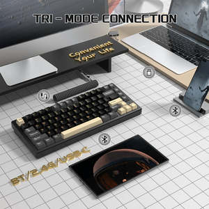 Nuevo Teclado Mecánico para Juegos ATTACK SHARK <span class=keywords><strong>X75</strong></span>-QMK Tri-Mode - Carcasa de Aleación de Aluminio CNC, Iluminación RGB Personalizable, Montaje Gasket - Product Image 6