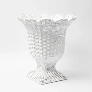 Thẩm mỹ sang trọng cảm giác của phong cách đa năng trang trí Tabletop bện wicker mây bình urn cho hoa nhân tạo