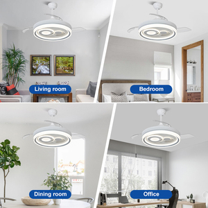 Nhà Máy cung cấp có thể thu vào văn phòng vô hình phòng tắm từ xa LED Đèn chùm quạt trần ánh sáng - Product Image 2