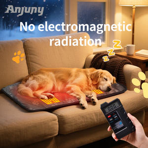 Almofada Aquecida Moderna Anjuny USB à Prova d'Água com Temporizador Lavável na Máquina para Cães e Gatos Mantém os Animais Confortáveis no Inverno - Product Image 4