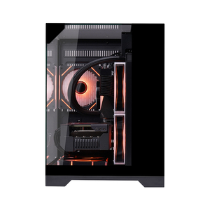 Herder Micro-ATX <span class=keywords><strong>ITX</strong></span> PC <span class=keywords><strong>Case</strong></span> Nuevo diseño Mid <span class=keywords><strong>Tower</strong></span> con ventiladores RGB Vidrio templado Durable SPCC Material Computer Cases Towers Stock - Product Image 5