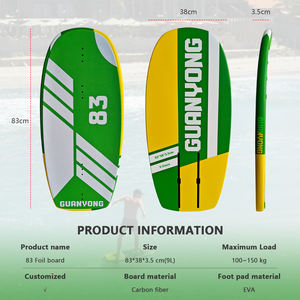 GY OEM ODM fibra de carbono 83CM Downwind Foil Board tabla de surf Skimboard Kiteboards Hydrofoil Wingfoil verde 100L Ocean Waters - Product Image 2