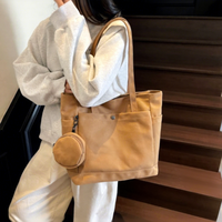 Tas belanja Jeans pantai katun butik terlaris desainer tas Tote kanvas wanita mode tas kain selempang kustom