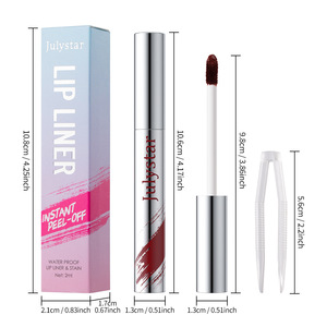 <span class=keywords><strong>Crayon</strong></span> à lèvres imperméable à l'eau 5 couleurs Peel Tattoo Lip Gloss Lasting Matte Lip Tint Tear-off Makeup Pencil - Product Image 5