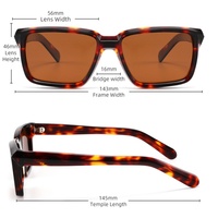 Lunettes de soleil de style italien, design original OEM, protection solaire extérieure, verres TAC, acétate de haute qualité, lunettes de soleil carrées personnalisées