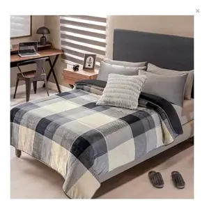 Couverture d'hiver en plaid Algonquida pour le camping et l'extérieur, tissu tissé en polyester, confort par temps froid, lavable en machine, simple/ - Product Image 4