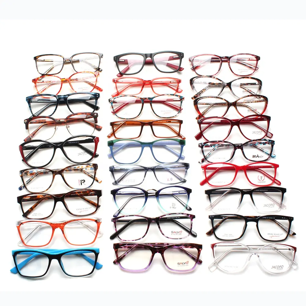 Armação de óculos baratos, armação de óculos de grau preta com cores misturadas de alta qualidade cp, ótico