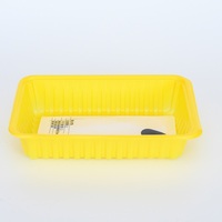 Plateau en plastique rectangulaire recyclable Minxing MX-Y195 en PP pour le stockage des aliments - Emballage écologique pour légumes, hamburgers