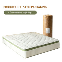 Fabrik OEM Maßgefertigte Queen King Size Taschenfederkernmatratze Naturlatex Weicher Stoff Druckentlastende Vakuumkomprimierte Matratze