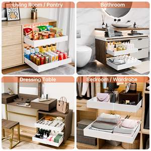 Nhà Máy Bán buôn ngăn kéo lưu trữ kéo ra khỏi tủ tổ chức có thể điều chỉnh trượt ra ngăn kéo cho tủ bếp tùy chỉnh - Product Image 5