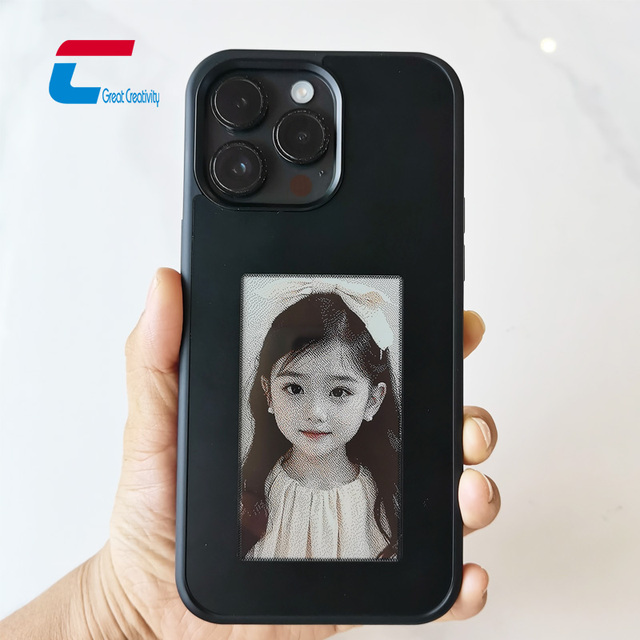 Hot Sale Mobile Phone Case DIY Screen NFC Smart E Ink Screen Display Cover NFC Phone Case for Smartphone 14/15 Pro Max