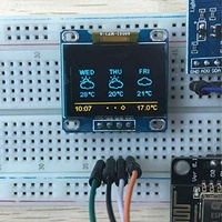 Kit de Estación Meteorológica IoT NodeMCU ESP8266 con Pantalla OLED IIC de 0.96\", DHT11, BMP180, BH1750FVI para Educación, Placas Maker, Acceso WiFi
