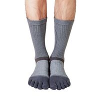 Chaussettes de football de course à pied de compression à cinq doigts pour hommes avec séparation personnalisée et antidérapante