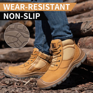 JIANKUN bottes de sécurité Goodyear en <span class=keywords><strong>cuir</strong></span> pleine fleur pour hommes chaussures de travail en nubuck construction à bout en acier <span class=keywords><strong>cuir</strong></span> véritable imperméable - Product Image 6