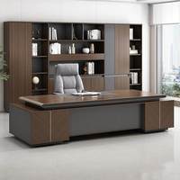 Bureau de direction LBZ-0016 Jane, bureau de direction en PVC en forme de L, simple et moderne, pour entreprise, laboratoire d'innovation