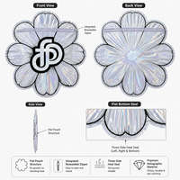 Sacs en Mylar découpés sur mesure en forme de fleur, pochettes d'emballage plastique refermables pour vêtements, t-shirts, sweats à capuche, streetwear de marque