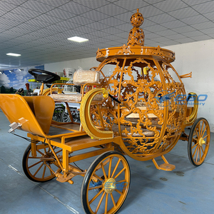 Carruajes Reales Más Populares, Carruaje Eléctrico sin Caballos de Cenicienta, Carroza de 4 Ruedas para Paseos Turísticos de Princesas en Oferta - Product Image 4
