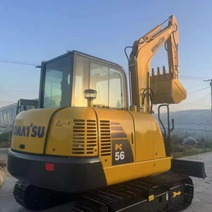 Excavadora de cadenas usada Komatsu PC56 de bajo costo y alta eficiencia, con operación flexible y gran potencia, para trabajos en patio y ingeniería ligera. - Product Image 1