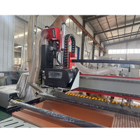 Routeur CNC automatique à broche unique, table à vide, moteur Syntec, ligne de production de meubles, portes de placard, perçage, découpe
