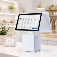 Sistema POS Todo en Uno de 15.6 Pulgadas, Terminal Android 11 de Alto Rendimiento, Impresora Integrada de 58/80 mm, Wi-Fi, Bluetooth 5.2 para Restaurante