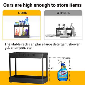 Under Sink Organizer <b>Kitchen</b> Bathroom Cabinet Organizer and <b>Storage</b> Shelf - Product Image 3