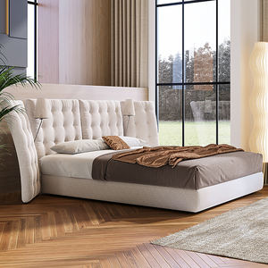 Nouveau <span class=keywords><strong>lit</strong></span> moderne design avec grande tête de <span class=keywords><strong>lit</strong></span> réglable <span class=keywords><strong>Lit</strong></span> en tissu crème populaire avec cadre de <span class=keywords><strong>lit</strong></span> king italien luxueux et léger - Product Image 2