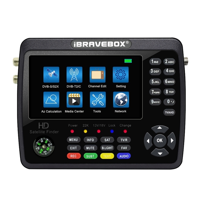 Hot Sale IBRAVEBOX V10 Finder Pro Plus 4.3 Inch Display DVB-S S2 S2X T T2/C AHD Support Digital TV Satellite Meter Signal Finder