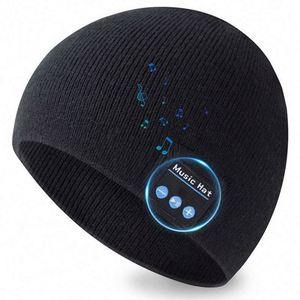 Gorro de punto Bluetooth inalámbrico musical unisex para exteriores de invierno con linterna frontal integrada, ideal para imagen empresarial. - Product Image 1