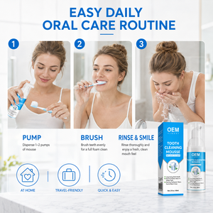 <strong>Teeth</strong> Whitening Mint Foam Toothpaste Mousse-Deep <strong>Cleaning</strong> Stain Removal Long Lasting Fresh Breath Oral Care OEM - Product Image 6