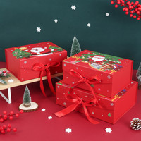 Boîte cadeau magnétique pliable prête à être expédiée, montage facile, emballage de Noël pour la vente au détail, emballage plat pliable