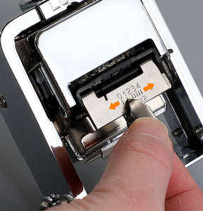 Mesin Penomor Otomatis Stempel Tanggal Kedaluwarsa Digital Clear Custom Office 8, Mesin Penomor Otomatis untuk Kertas Metalik - Product Image 5