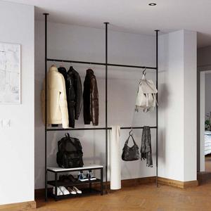 En forme de tige Portable mobile à bas prix combinaison chambre <span class=keywords><strong>vestiaire</strong></span> métal DlY garde-robe de type ouvert <span class=keywords><strong>placard</strong></span> de rangement - Product Image 5