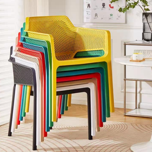 <span class=keywords><strong>Fauteuil</strong></span> nordique moderne et minimaliste en plastique pour l'extérieur Design portable et étanche pour restaurant, salle à manger, banquet, loisirs. - Product Image 3