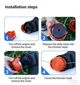 4 capuchons de bobine de coupe-herbe RS0011, couvercles de remplacement pour BLACK and DECKER US GH1000 GH1100 GH2000 EU GL700 GL701 GL716 GL720 GL741 - Product Image 6