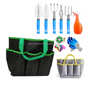 Chaud coloré 9 pièces Pack robuste Kit d'outils de jardinage sac pratique pelle fourchette râteau élagage cisaillement pulvérisateur pelle jardin ensemble d'outils - Product Image 6
