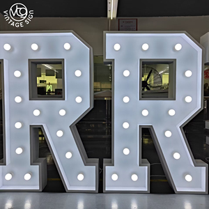 2024 전구 사인 편지 신부 marquee 사인 도매 가격과 빨간 자이언트 편지 결혼식 장식 - Product Image 2