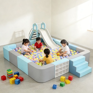 Aire de jeux pour enfants avec <span class=keywords><strong>piscine</strong></span> <span class=keywords><strong>à</strong></span> <span class=keywords><strong>balles</strong></span> et maison pour tout-petits, pour des coins de jeu imaginatifs dans la chambre - Product Image 1