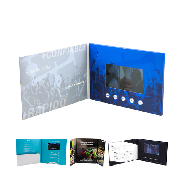 2026 New Wholesale Video Brochure Card Video Booklet Corporate Brochure Greeting Screen Video Player for Brand
