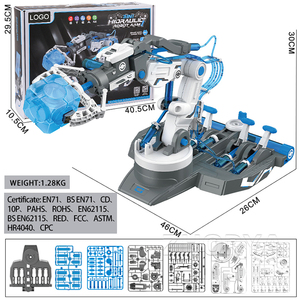 3 in1 220 cái giáo dục thí nghiệm khoa học Kit Xây dựng đồ chơi tự làm thủy lực thao túng Máy cánh tay thân cây Đồ chơi <span class=keywords><strong>robot</strong></span> cho bé trai - Product Image 2